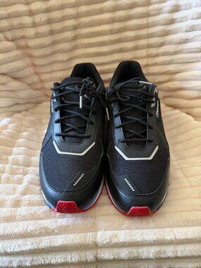 Men’s Puma Sneakers – Size 9.5 – Black/Red/Gray Athletic Shoes